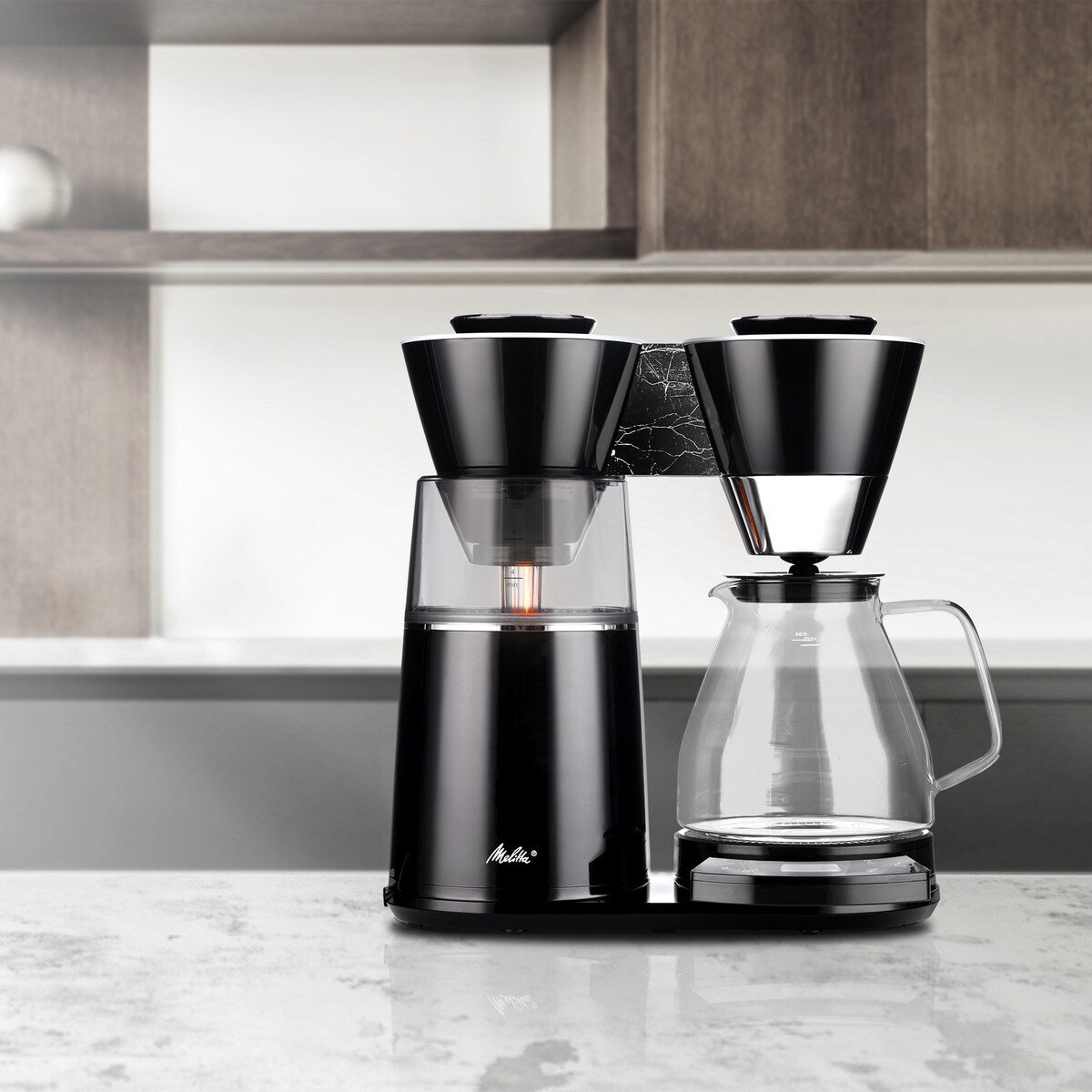 Cafetière filtre Vision 12 tasses Luxe avec tableau de bord rotatif