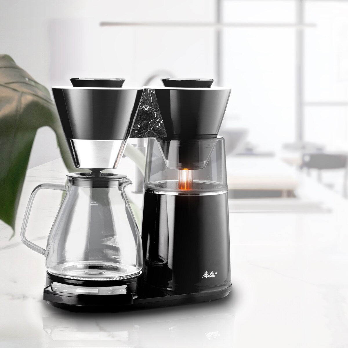 Cafetière filtre Vision 12 tasses Luxe avec tableau de bord rotatif