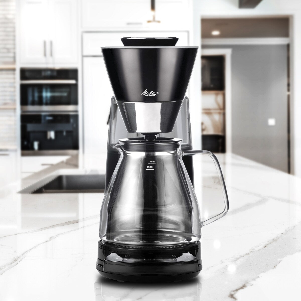 Cafetière filtre Vision 12 tasses Luxe avec tableau de bord rotatif