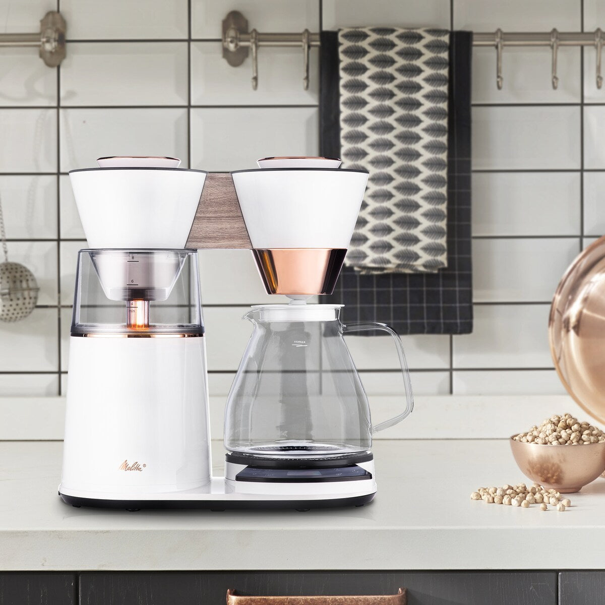 Cafetière filtre Vision 12 tasses Luxe avec tableau de bord rotatif