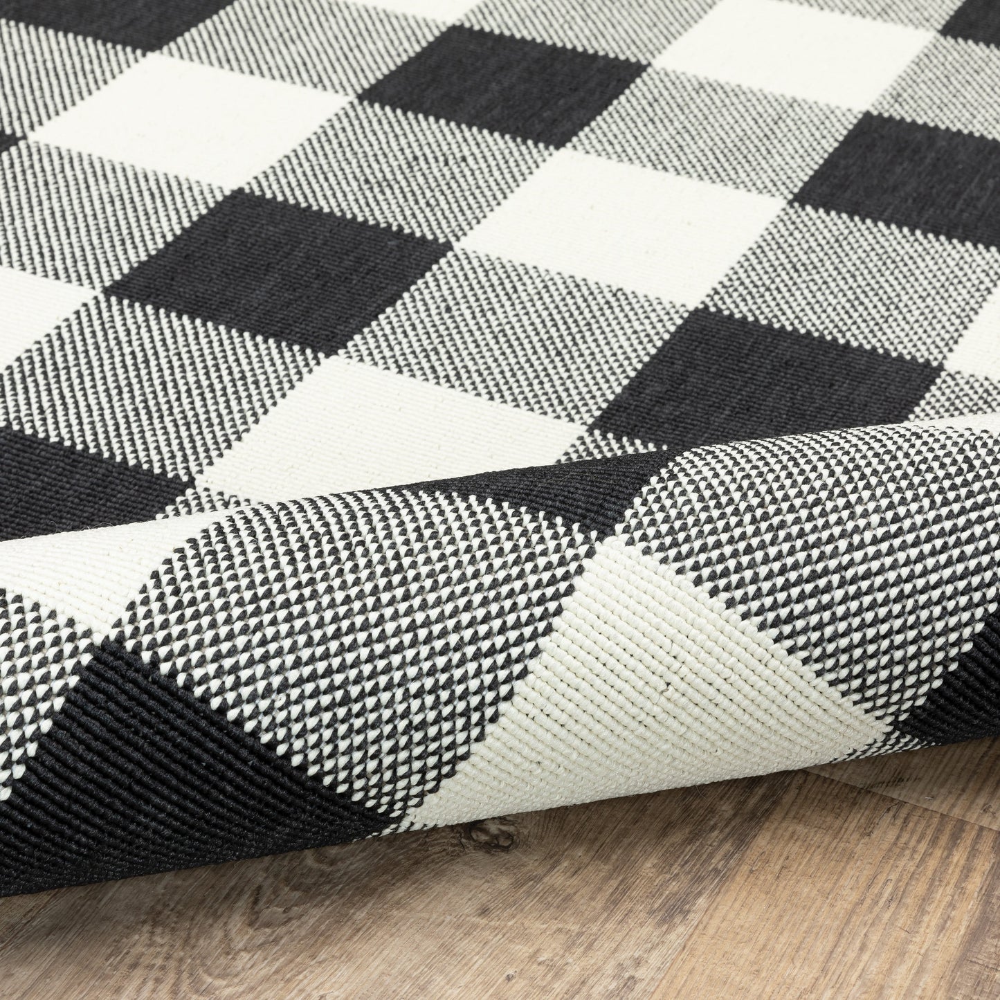 Tapis d'intérieur/extérieur à carreaux vichy de Vista Home Malta