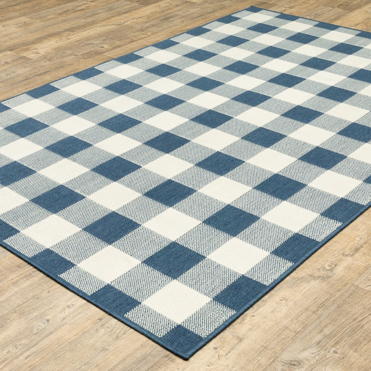 Tapis d'intérieur/extérieur à carreaux vichy de Vista Home Malta