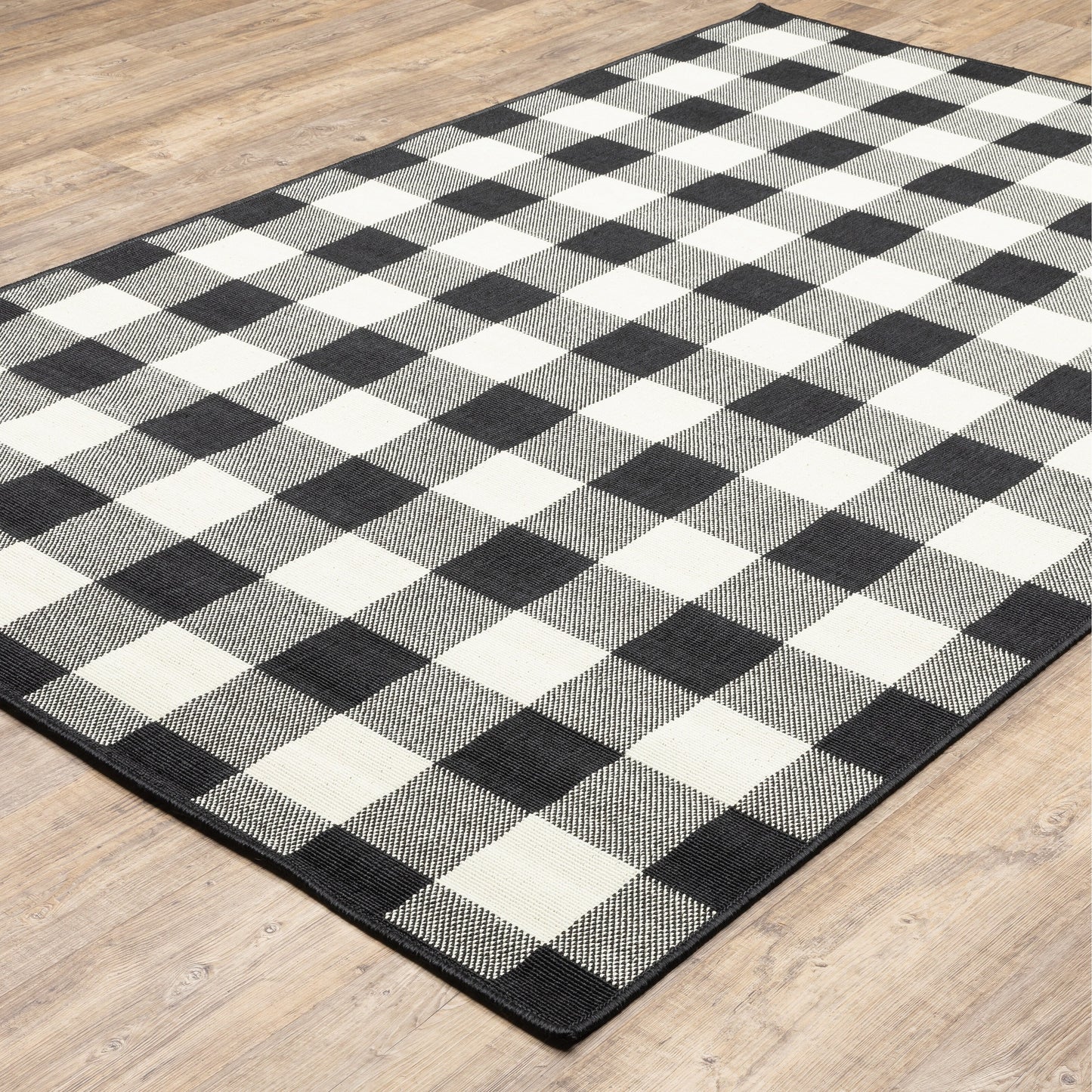 Tapis d'intérieur/extérieur à carreaux vichy de Vista Home Malta