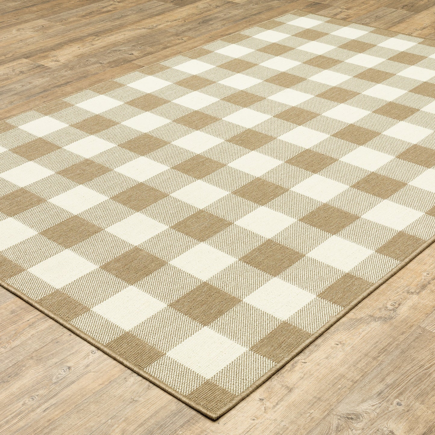 Tapis d'intérieur/extérieur à carreaux vichy de Vista Home Malta