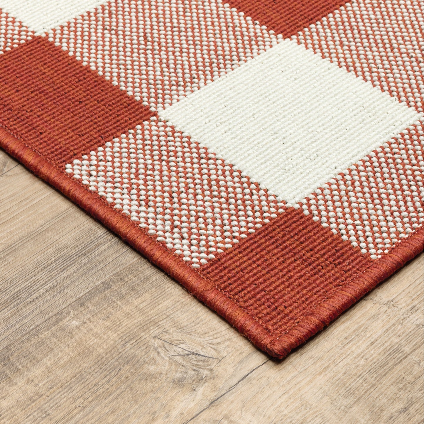 Tapis d'intérieur/extérieur à carreaux vichy de Vista Home Malta