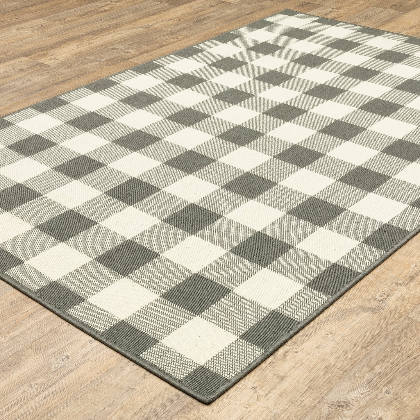 Tapis d'intérieur/extérieur à carreaux vichy de Vista Home Malta