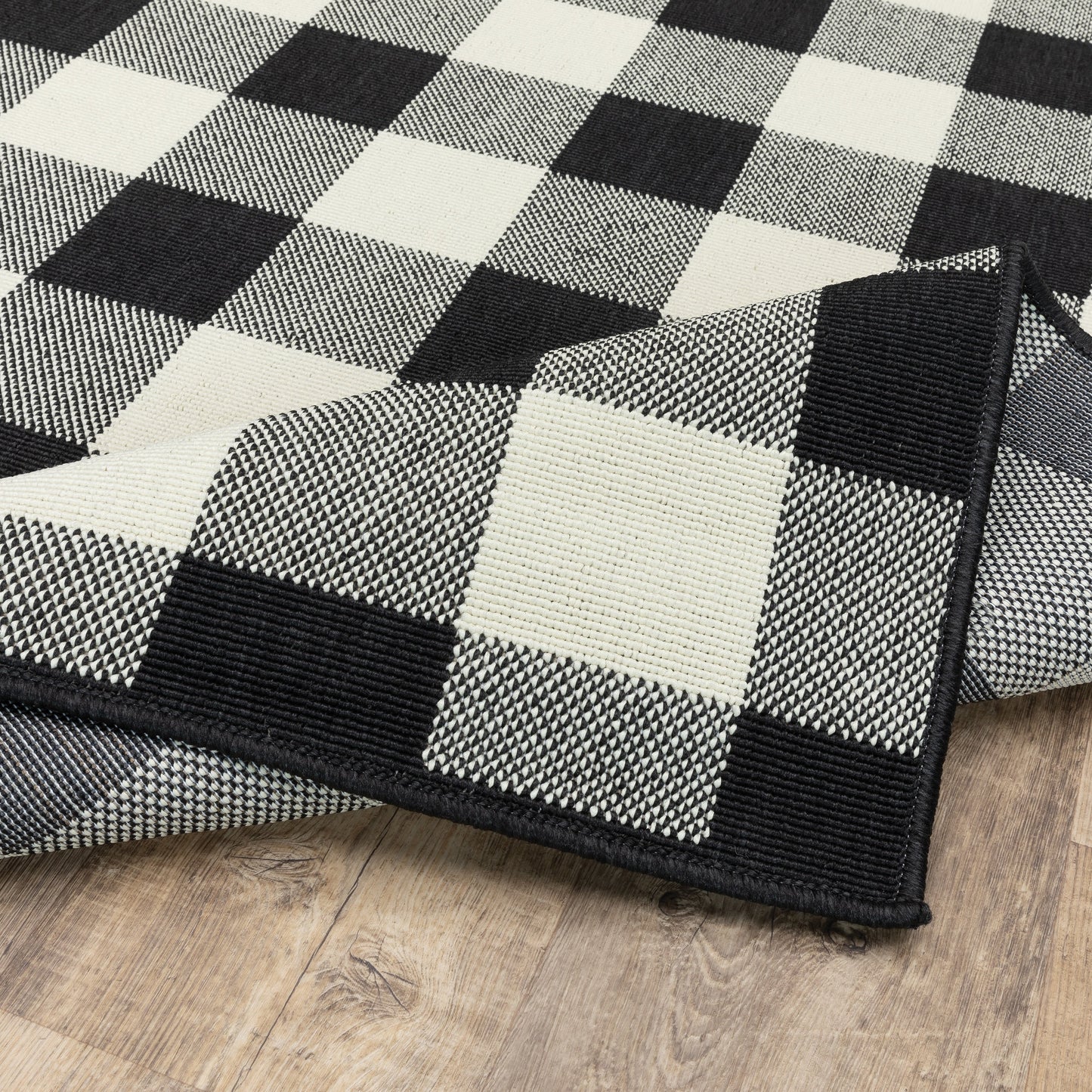 Tapis d'intérieur/extérieur à carreaux vichy de Vista Home Malta