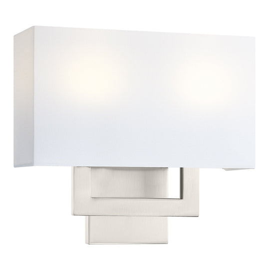 Applique murale avec abat-jour en tissu blanc