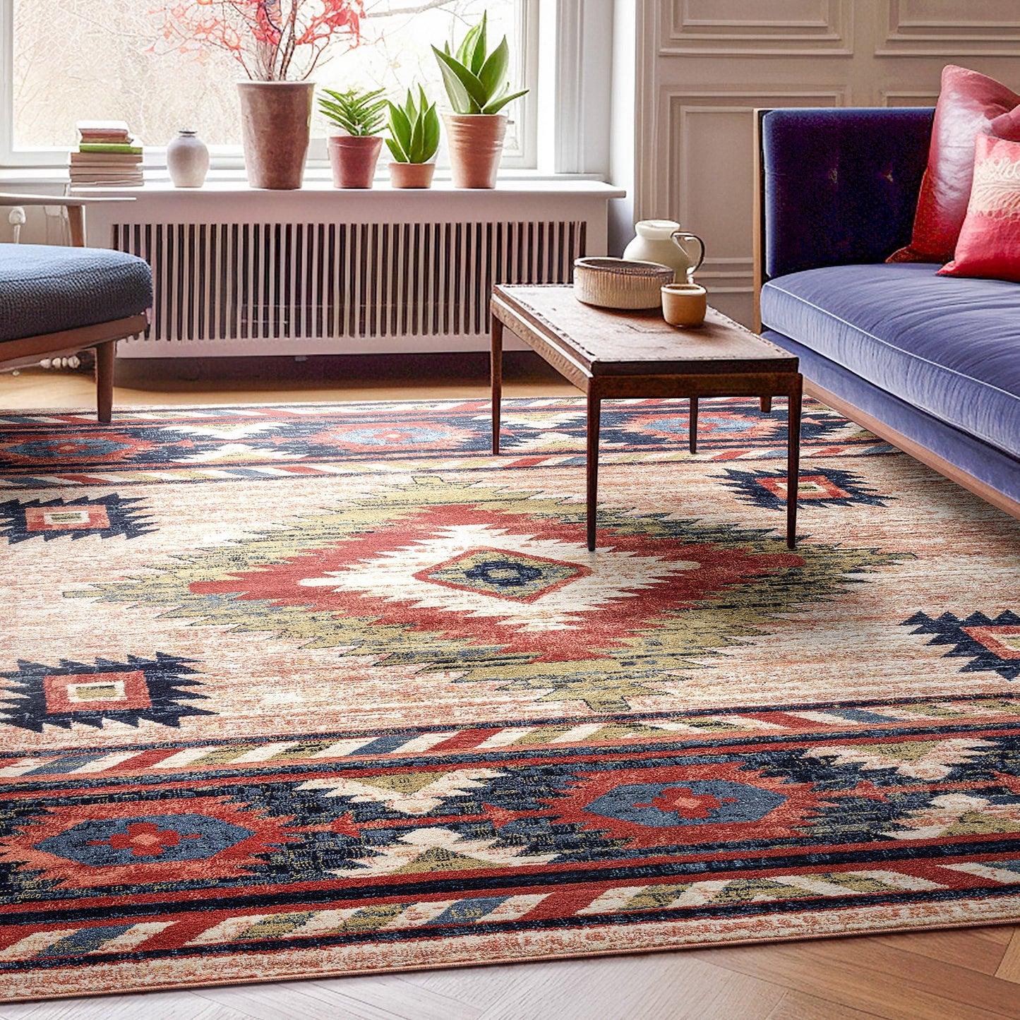 Tapis tribal du sud-ouest de Tulsa Lea bien tissé