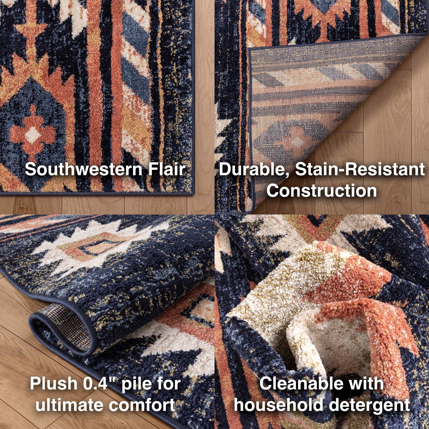 Tapis tribal du sud-ouest de Tulsa Lea bien tissé