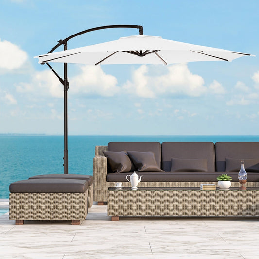Parasol de terrasse suspendu déporté Weller de 10 pieds