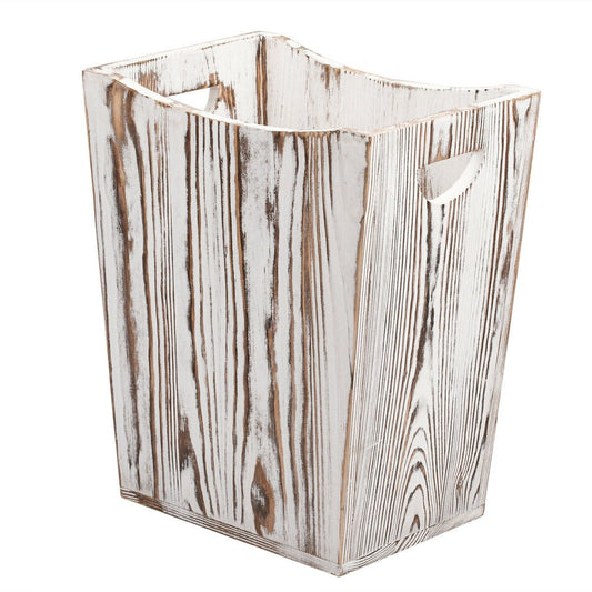 Poubelle en bois, corbeille à papier de style ferme rustique