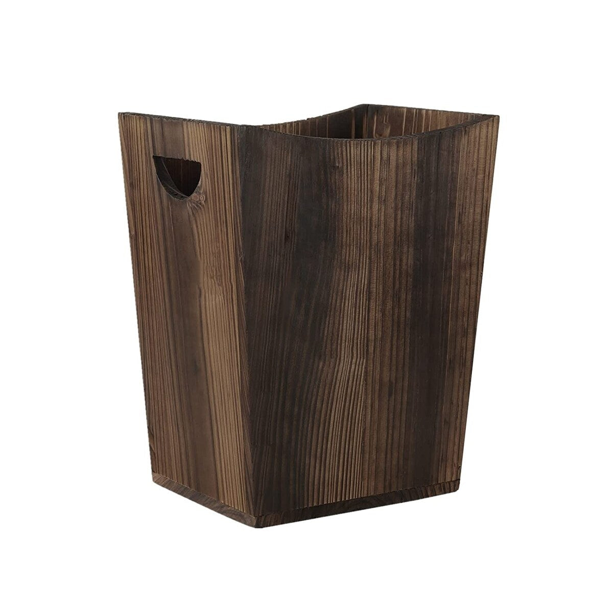 Poubelle en bois, corbeille à papier de style ferme rustique