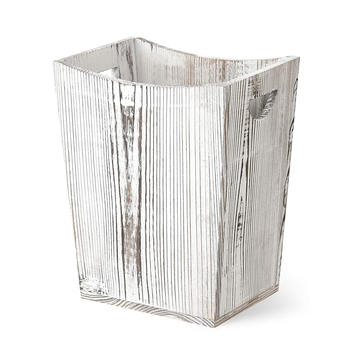 Poubelle en bois, corbeille à papier de style ferme rustique