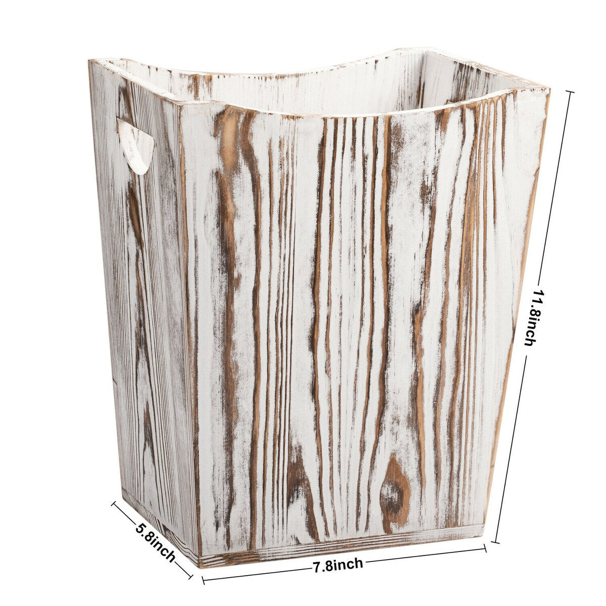 Poubelle en bois, corbeille à papier de style ferme rustique