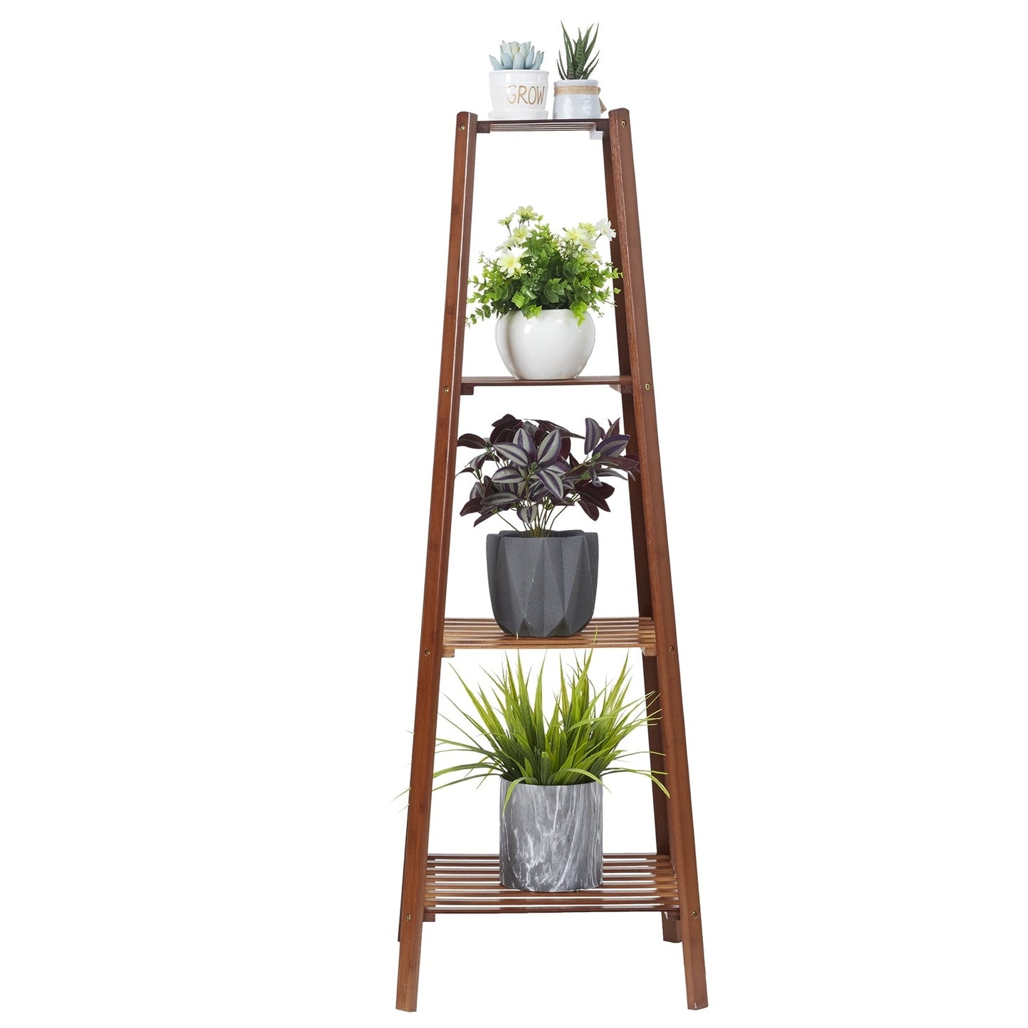 Support de fleurs en bois, cadre pour plantes, étagère à pots à plusieurs niveaux pour balcon