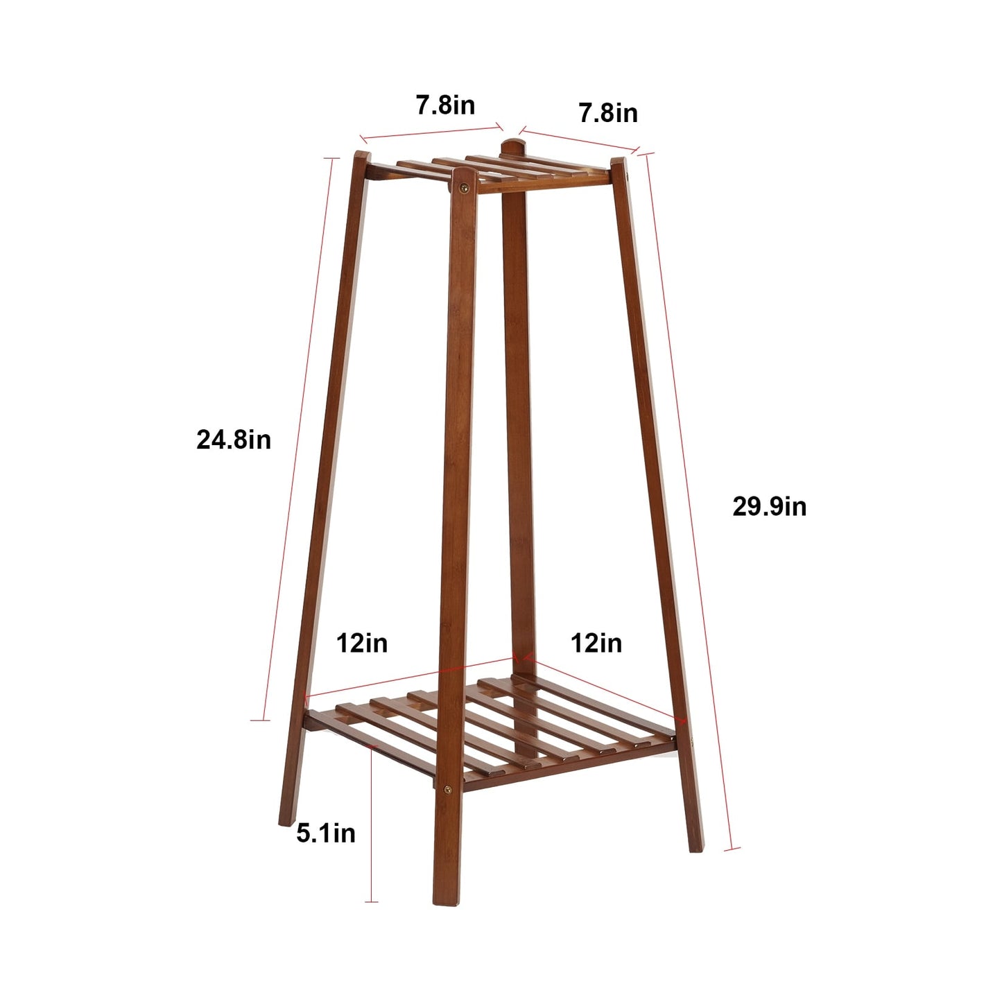 Support de fleurs en bois, cadre pour plantes, étagère à pots à plusieurs niveaux pour balcon