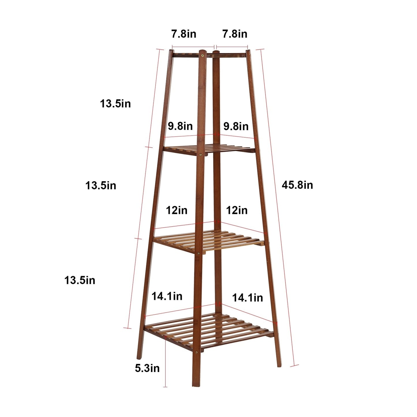 Support de fleurs en bois, cadre pour plantes, étagère à pots à plusieurs niveaux pour balcon