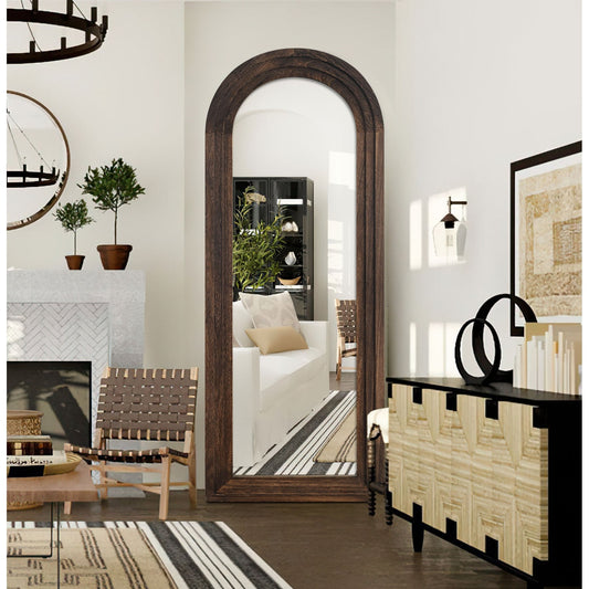 Miroir mural en bois de style échelle - 64 x 21