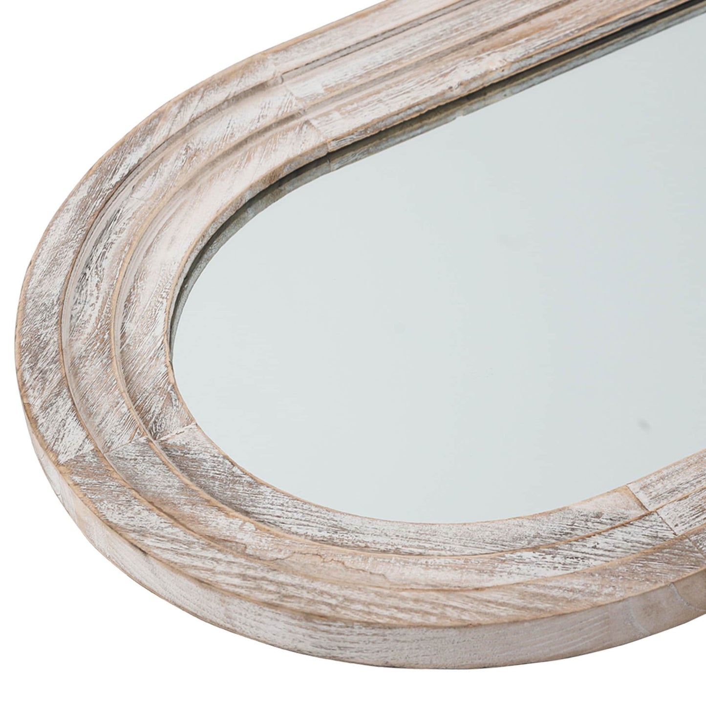 Miroir mural en bois de style échelle - 64 x 21