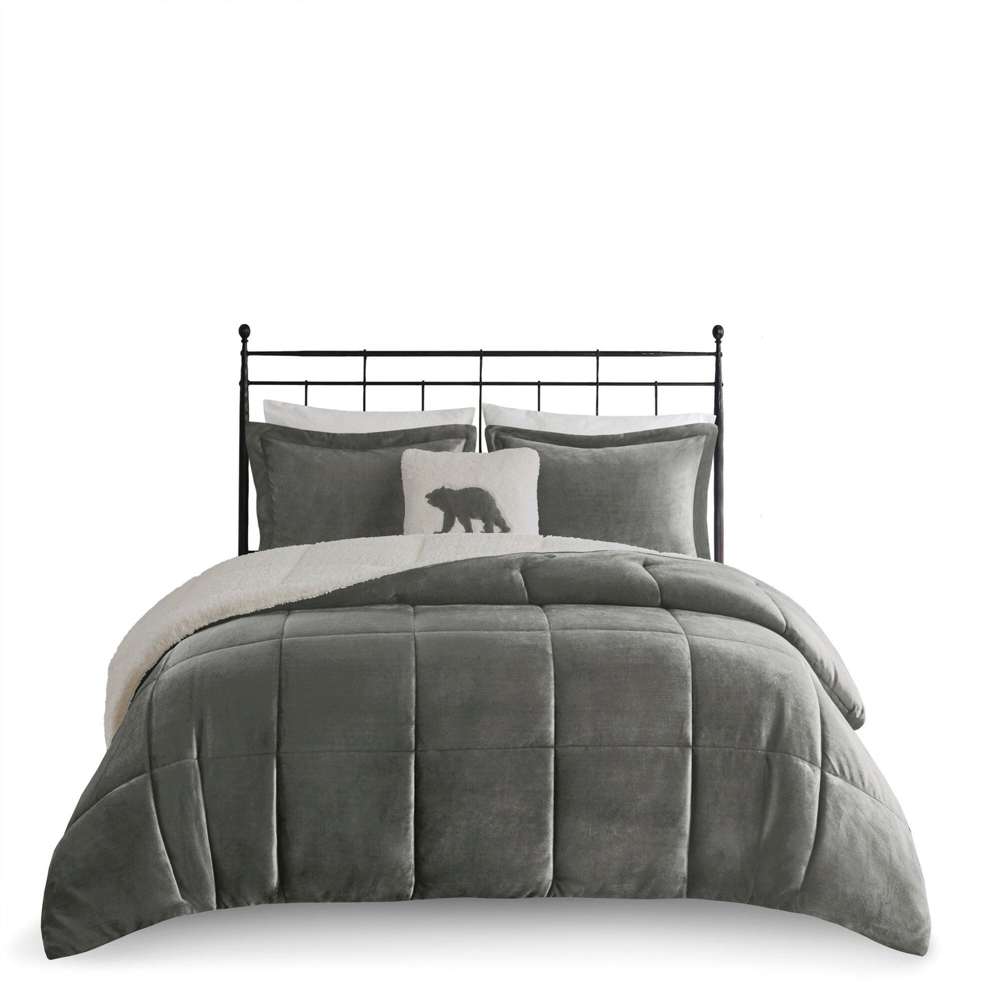 Parure de couette Woolrich Alton en duvet synthétique et sherpa