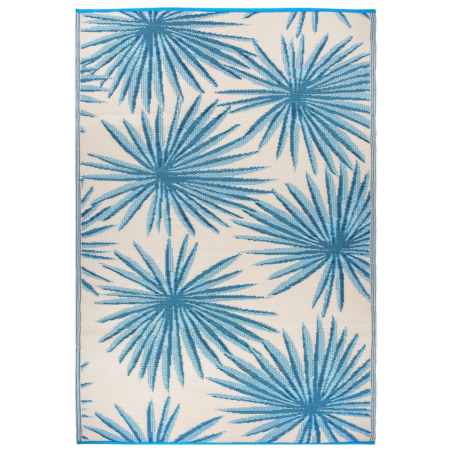 Tapis d'extérieur réversibles en plastique recyclé à motif floral tropical de la World Rug Gallery