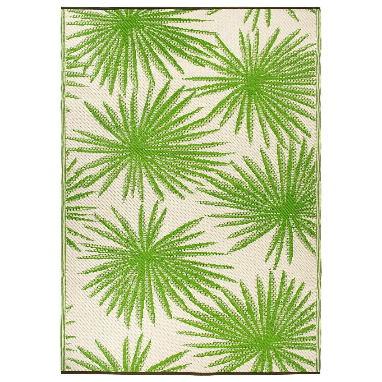 Tapis d'extérieur réversibles en plastique recyclé à motif floral tropical de la World Rug Gallery