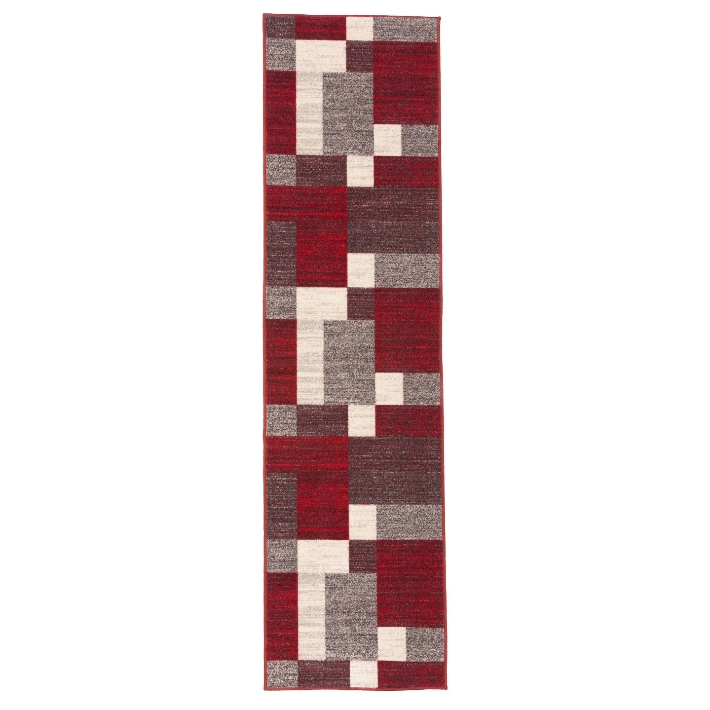 Tapis antidérapant au design moderne de boîtes de la World Rug Gallery
