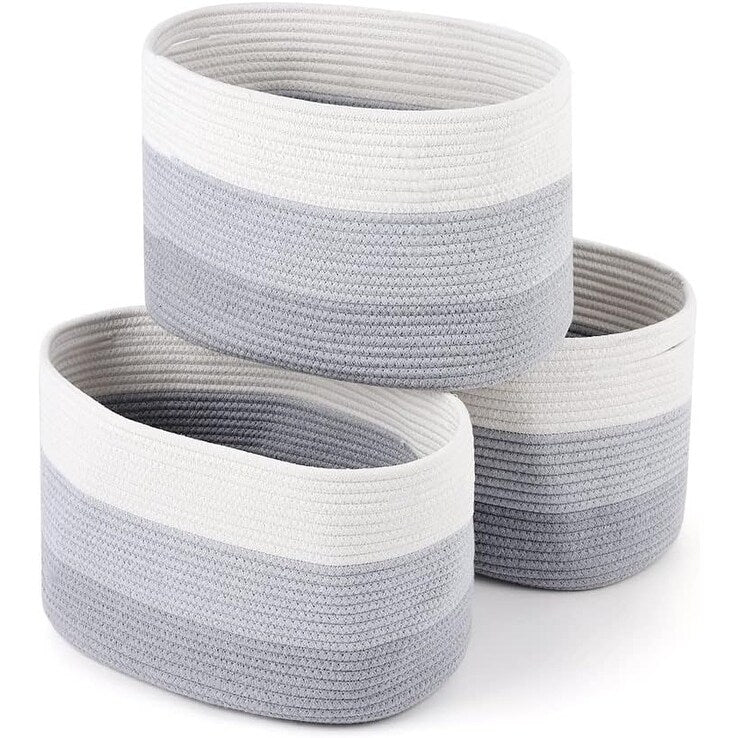 Lot de 3 paniers de rangement tissés