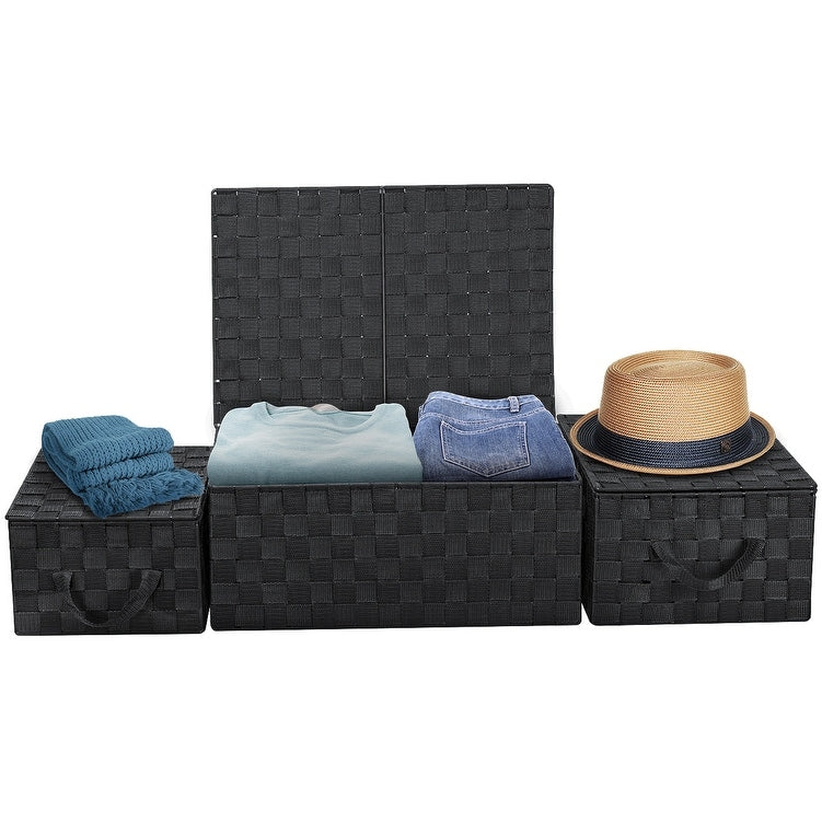 Ensemble de paniers de rangement tissés - N/A