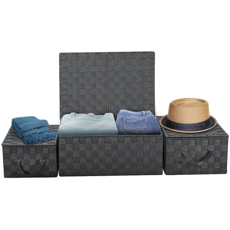 Ensemble de paniers de rangement tissés - N/A