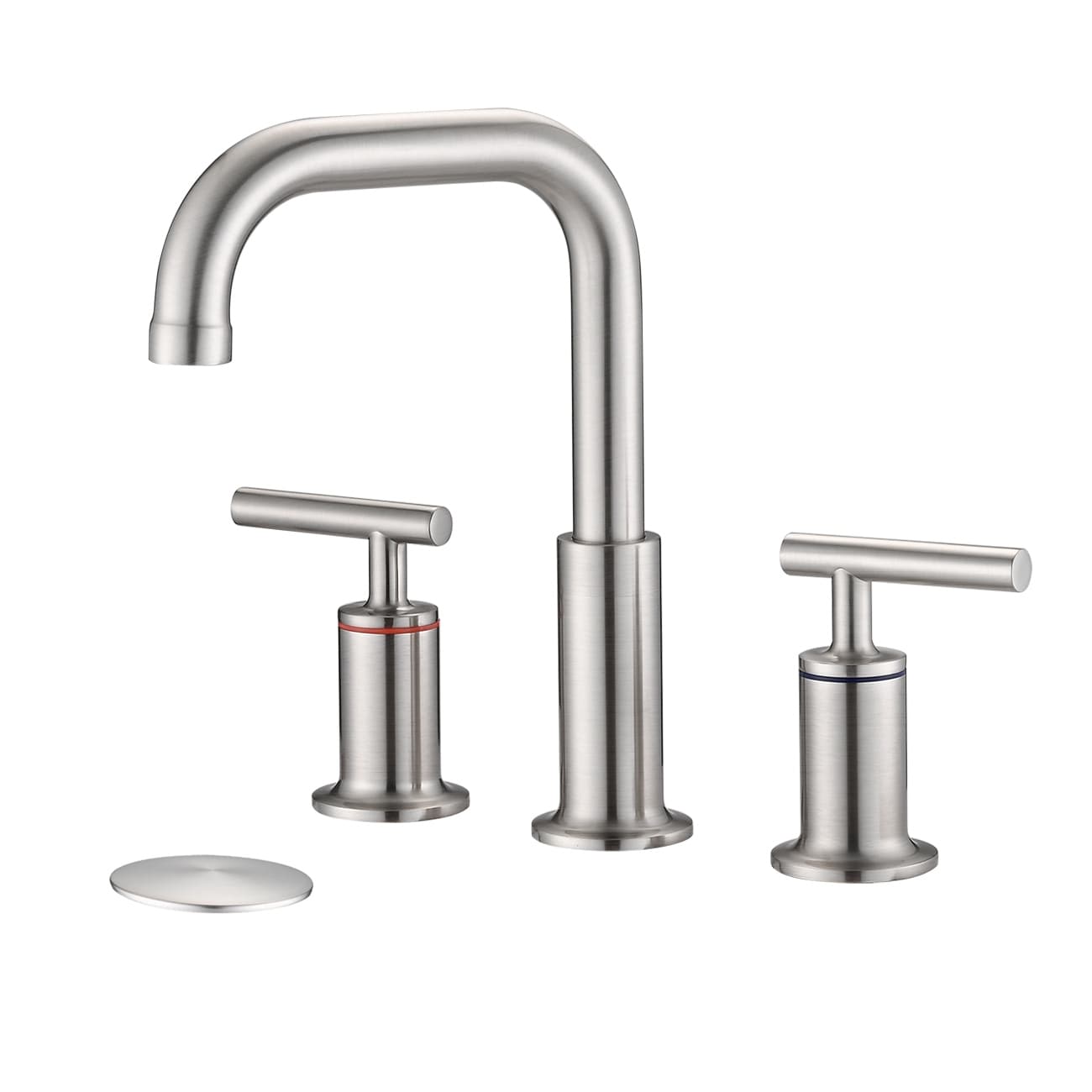 Robinet de lavabo de salle de bain de luxe Yasinu de 8 pouces avec bonde escamotable