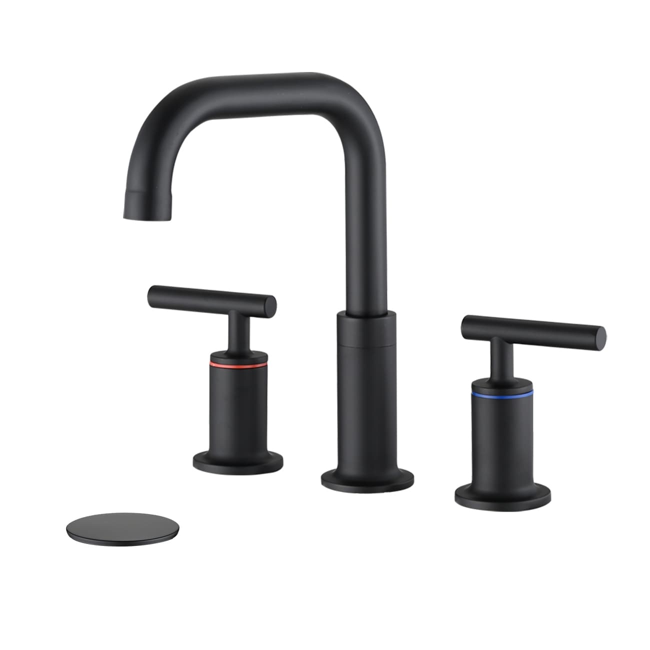 Robinet de lavabo de salle de bain de luxe Yasinu de 8 pouces avec bonde escamotable