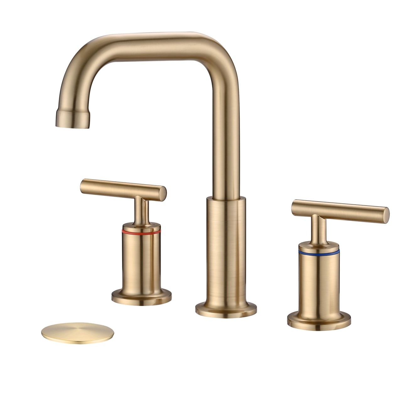 Robinet de lavabo de salle de bain de luxe Yasinu de 8 pouces avec bonde escamotable