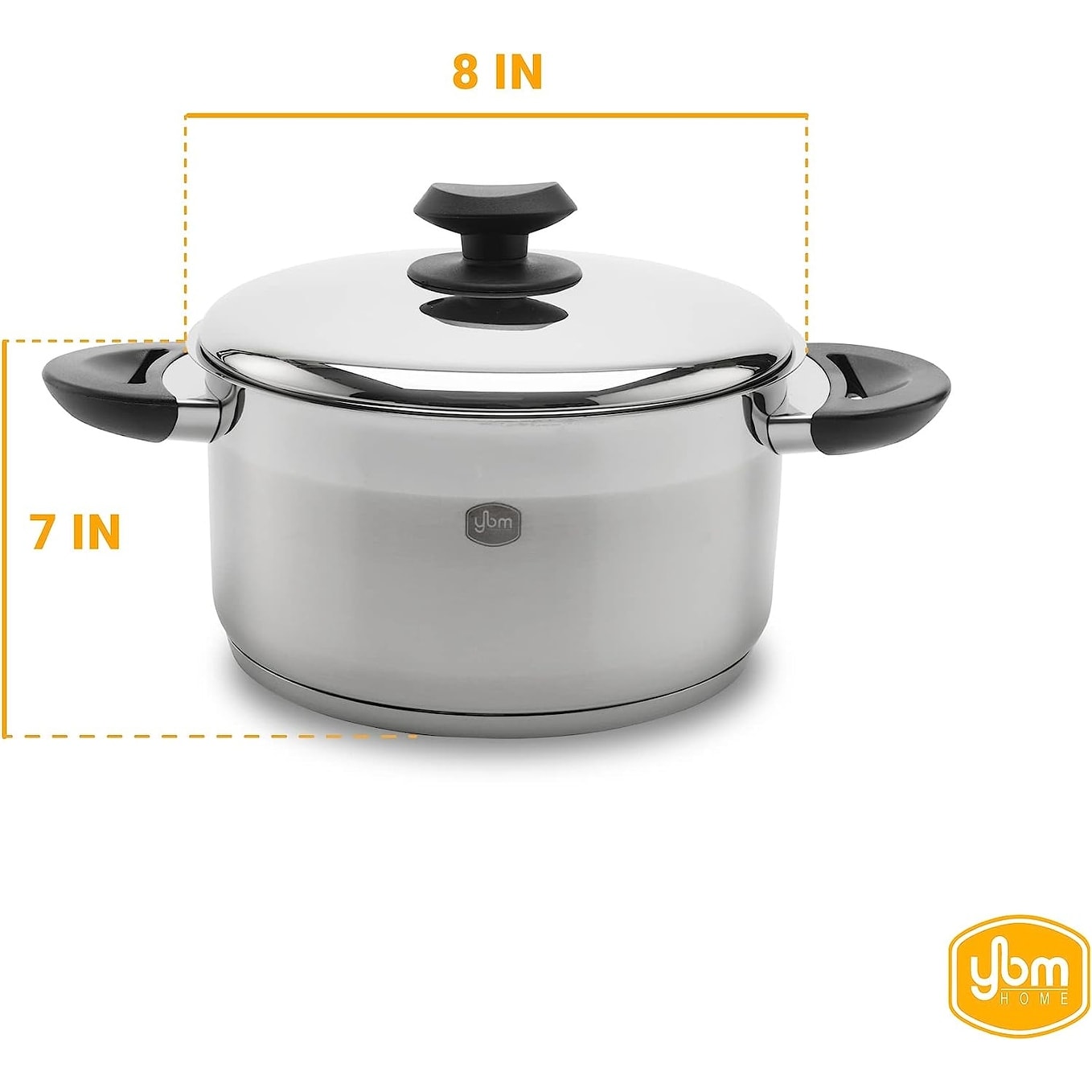 Marmite professionnelle YBM Home en acier inoxydable 18/10, compatible induction