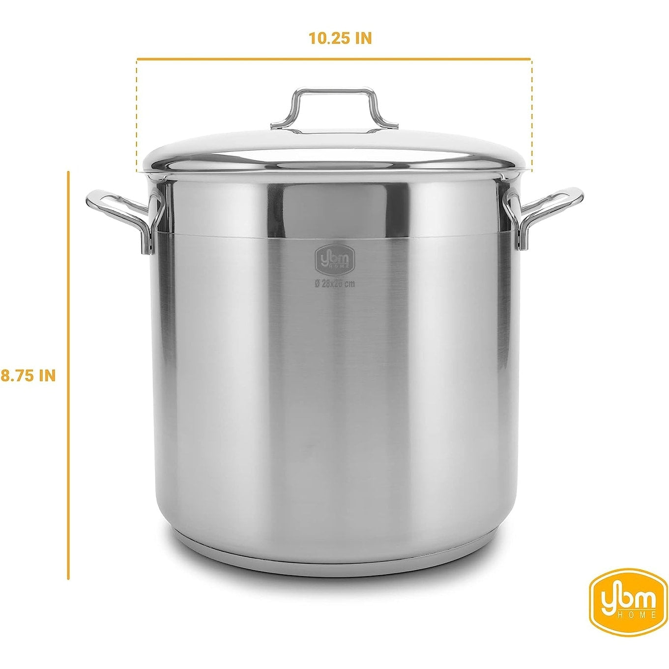 Marmite professionnelle YBM Home en acier inoxydable 18/10, compatible induction