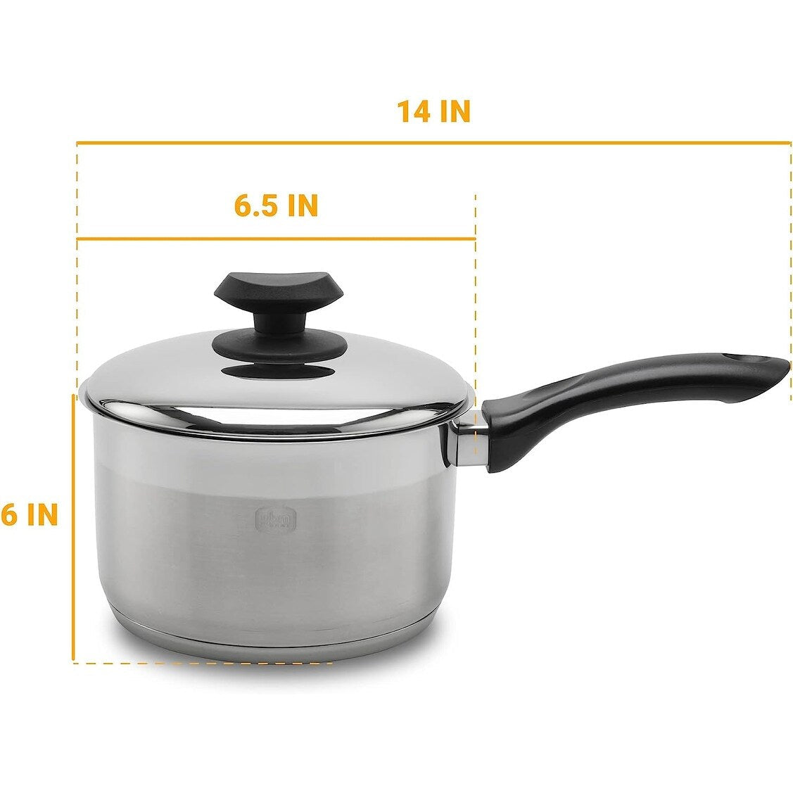 Marmite à sauce professionnelle YBM Home en acier inoxydable 18/10, avec couvercle et base capsule triple épaisseur, compatible induction, avec poignée
