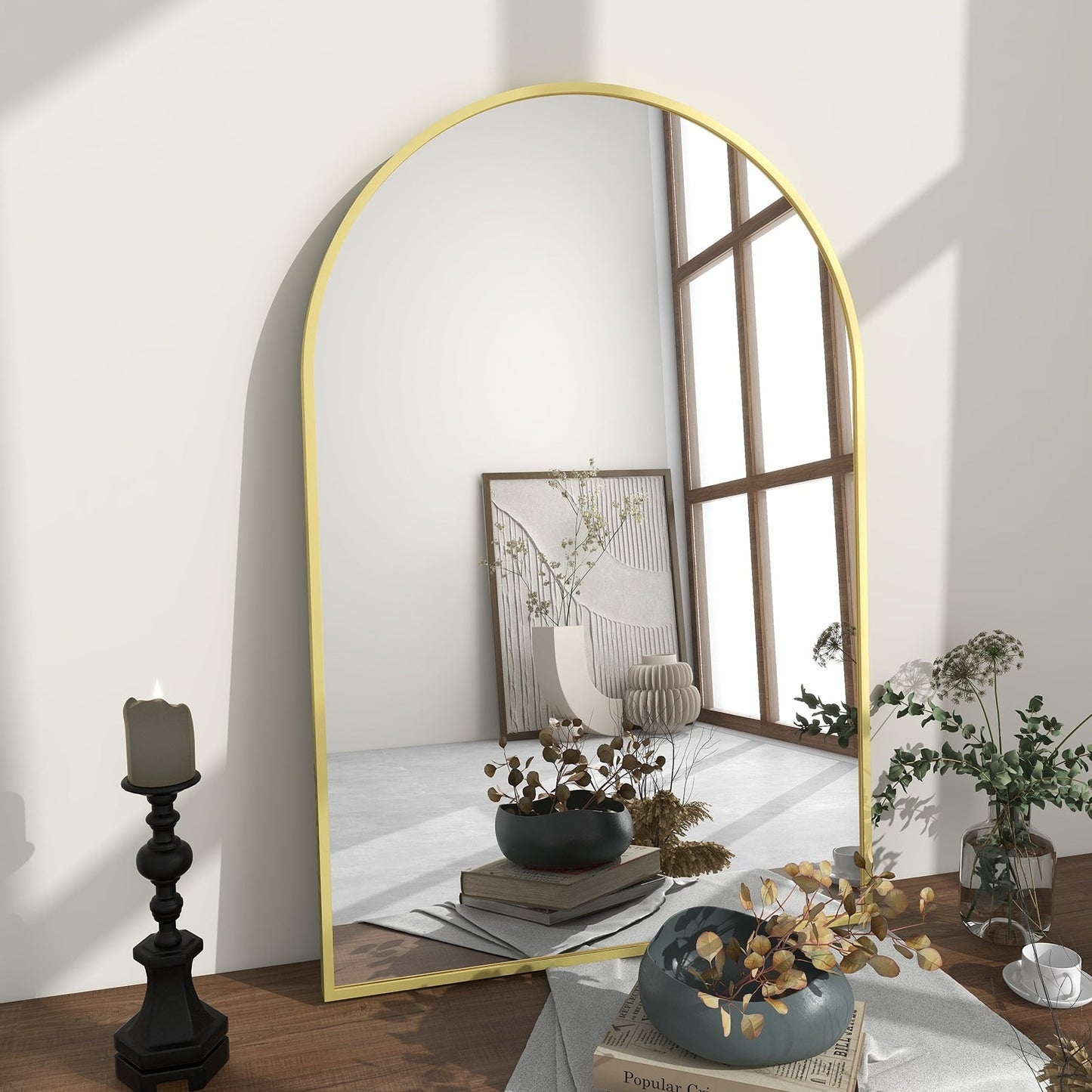 Miroir de salle de bain mural YVANLA Arch