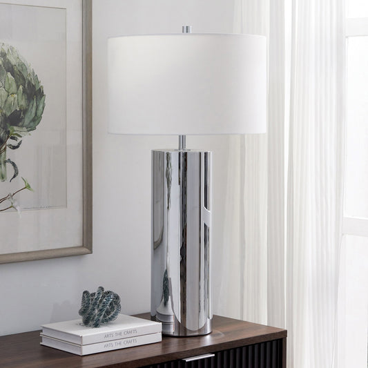 Lampe de table haute York 29,5 avec abat-jour en tissu