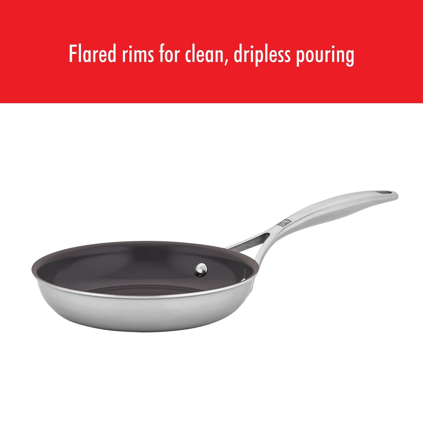 Ensemble de 2 poêles à frire antiadhésives en acier inoxydable et céramique ZWILLING Energy Plus de 25 cm et 30 cm