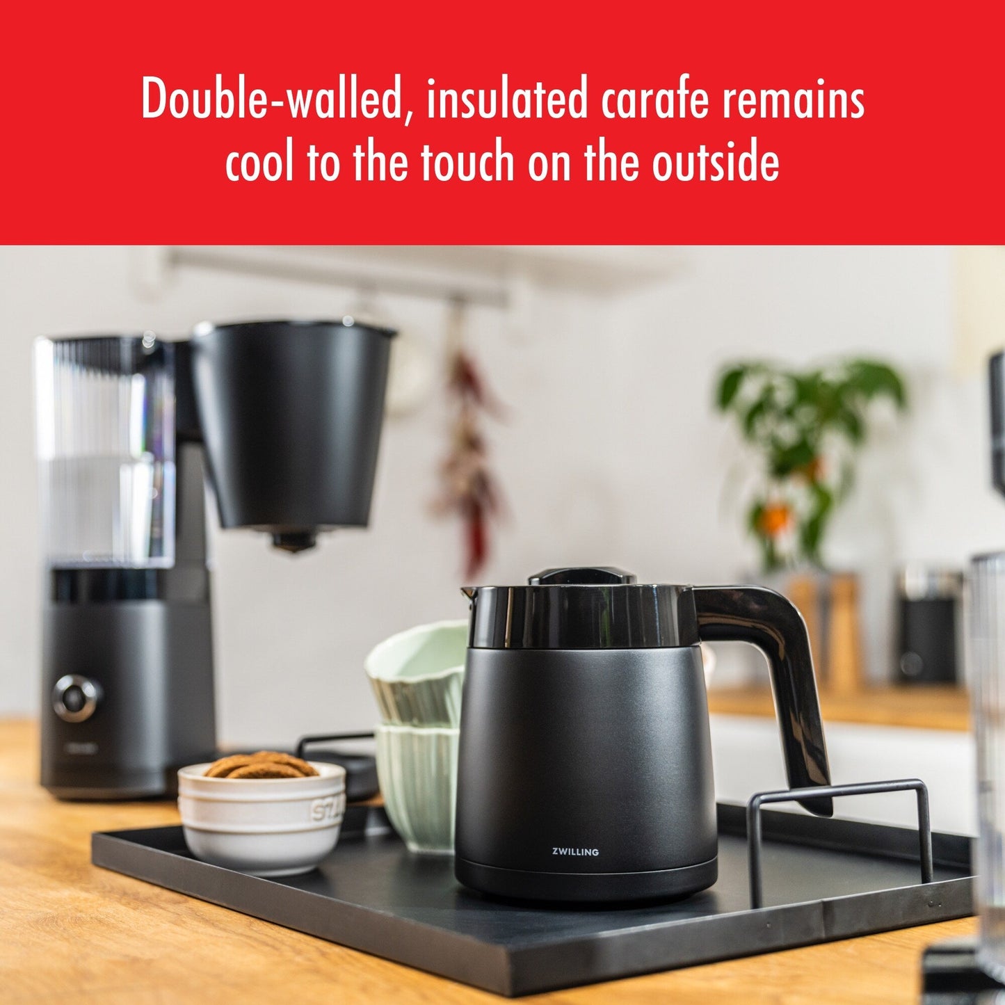 Cafetière filtre ZWILLING Enfinigy avec carafe isotherme 10 tasses, récompensée par la norme SCA Golden Cup - 2,5 pintes
