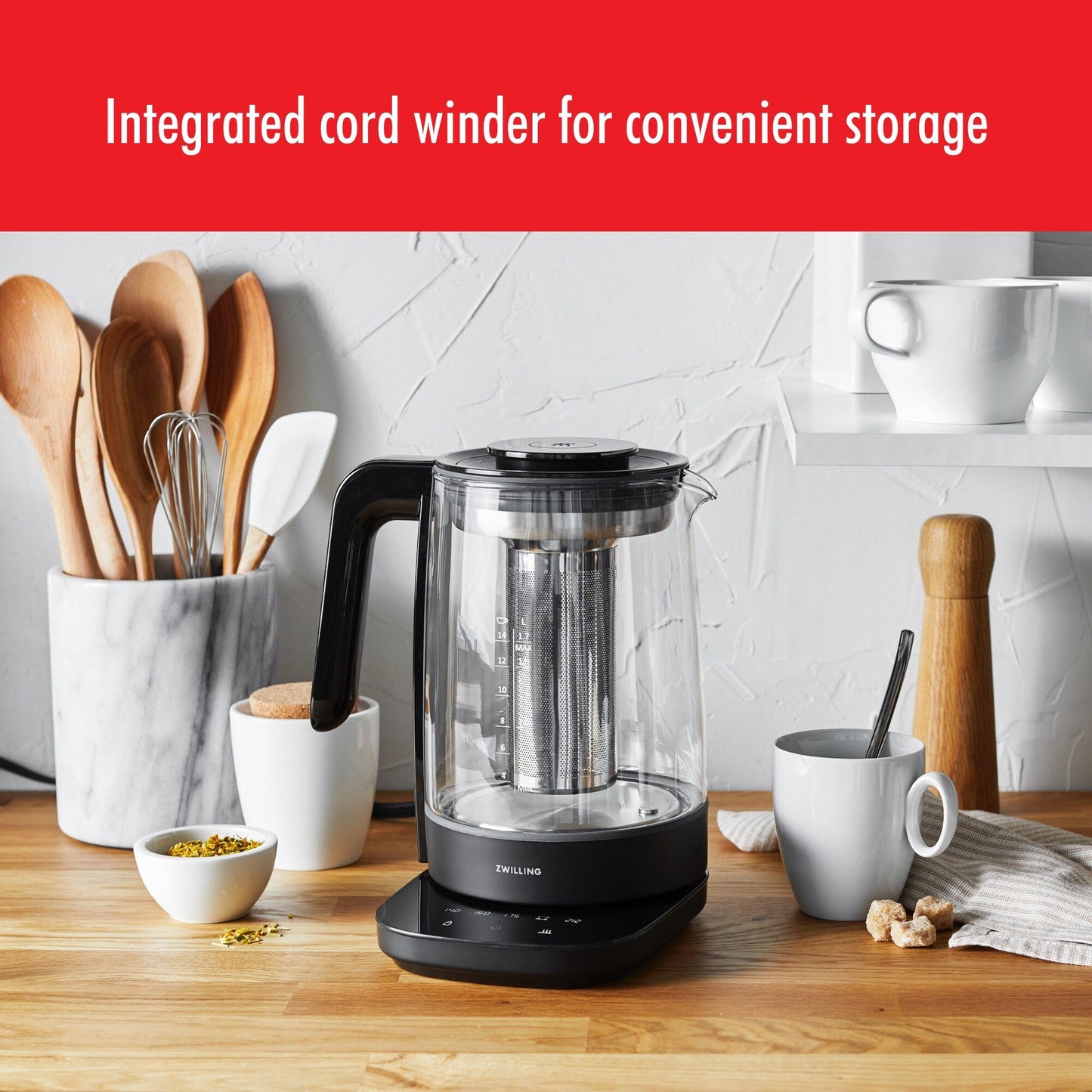 Bouilloire électrique en verre ZWILLING Enfinigy - 1,7 l