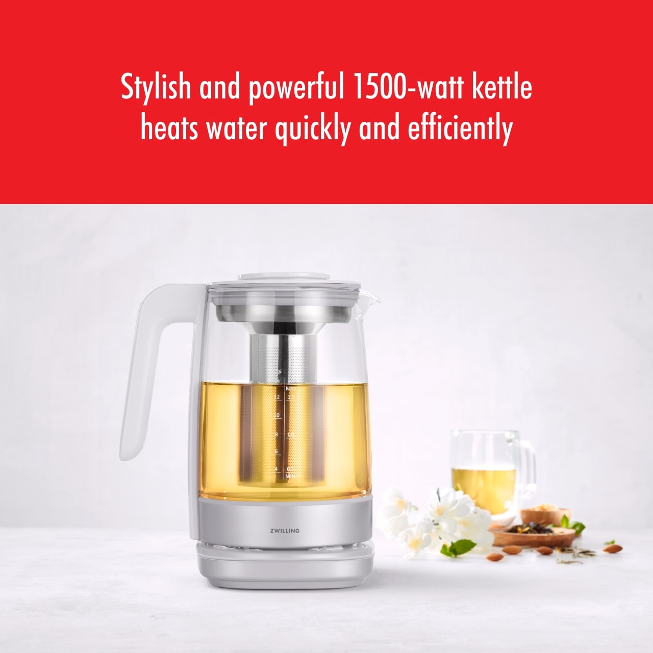 Bouilloire électrique en verre ZWILLING Enfinigy - 1,7 l