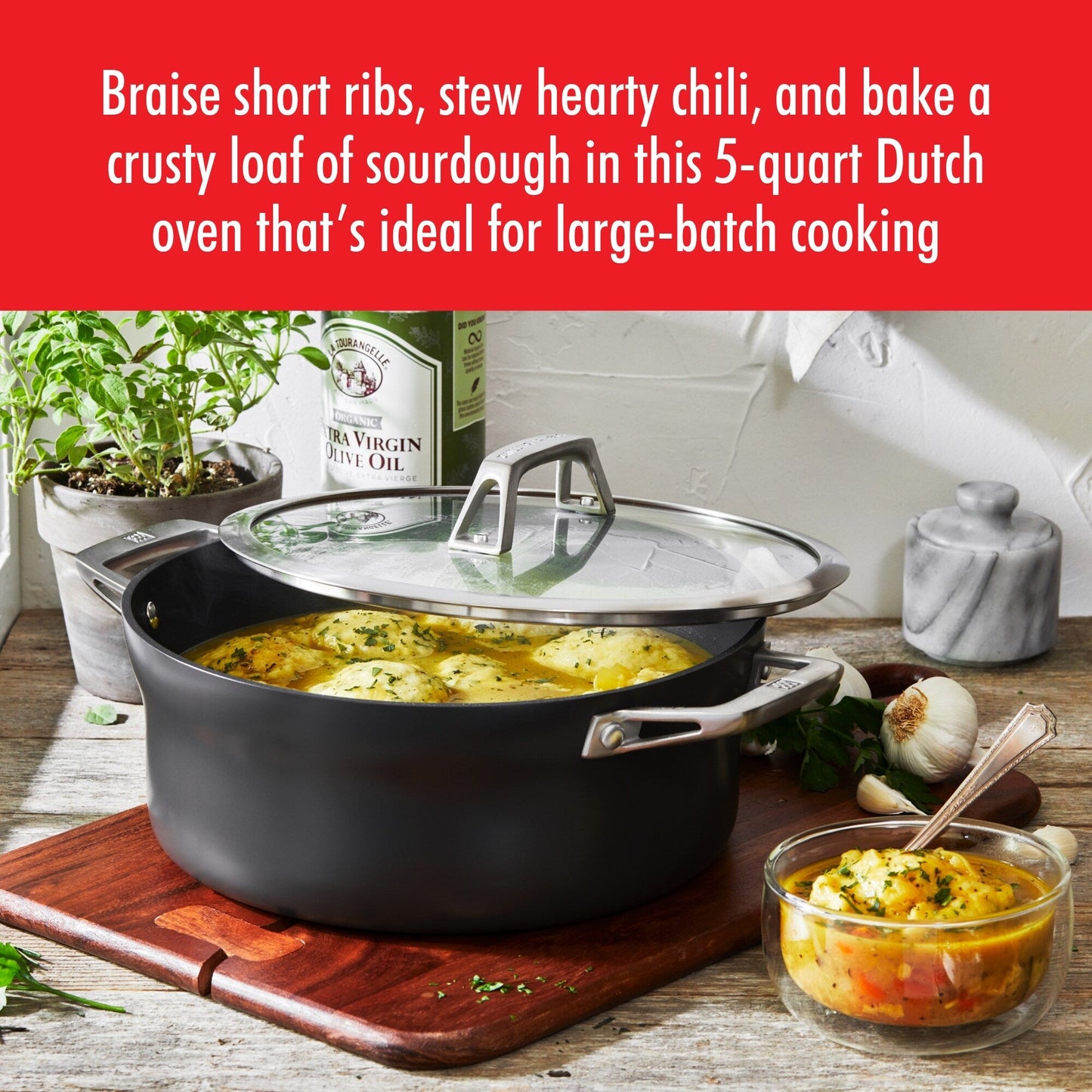 Cocotte antiadhésive en aluminium anodisé dur ZWILLING Motion