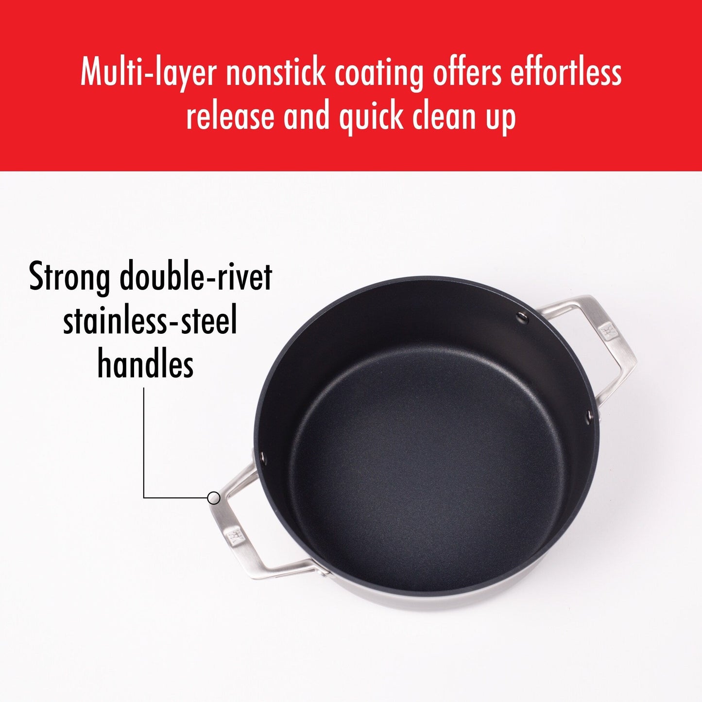 Cocotte antiadhésive en aluminium anodisé dur ZWILLING Motion