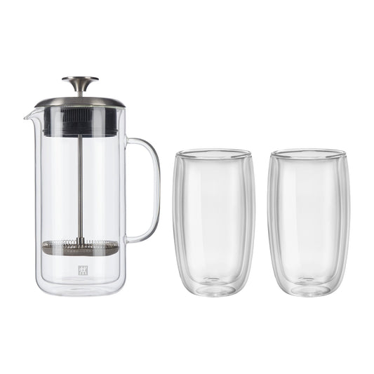 Verre à piston et à café au lait à double paroi ZWILLING Sorrento - Transparent - 780 ml