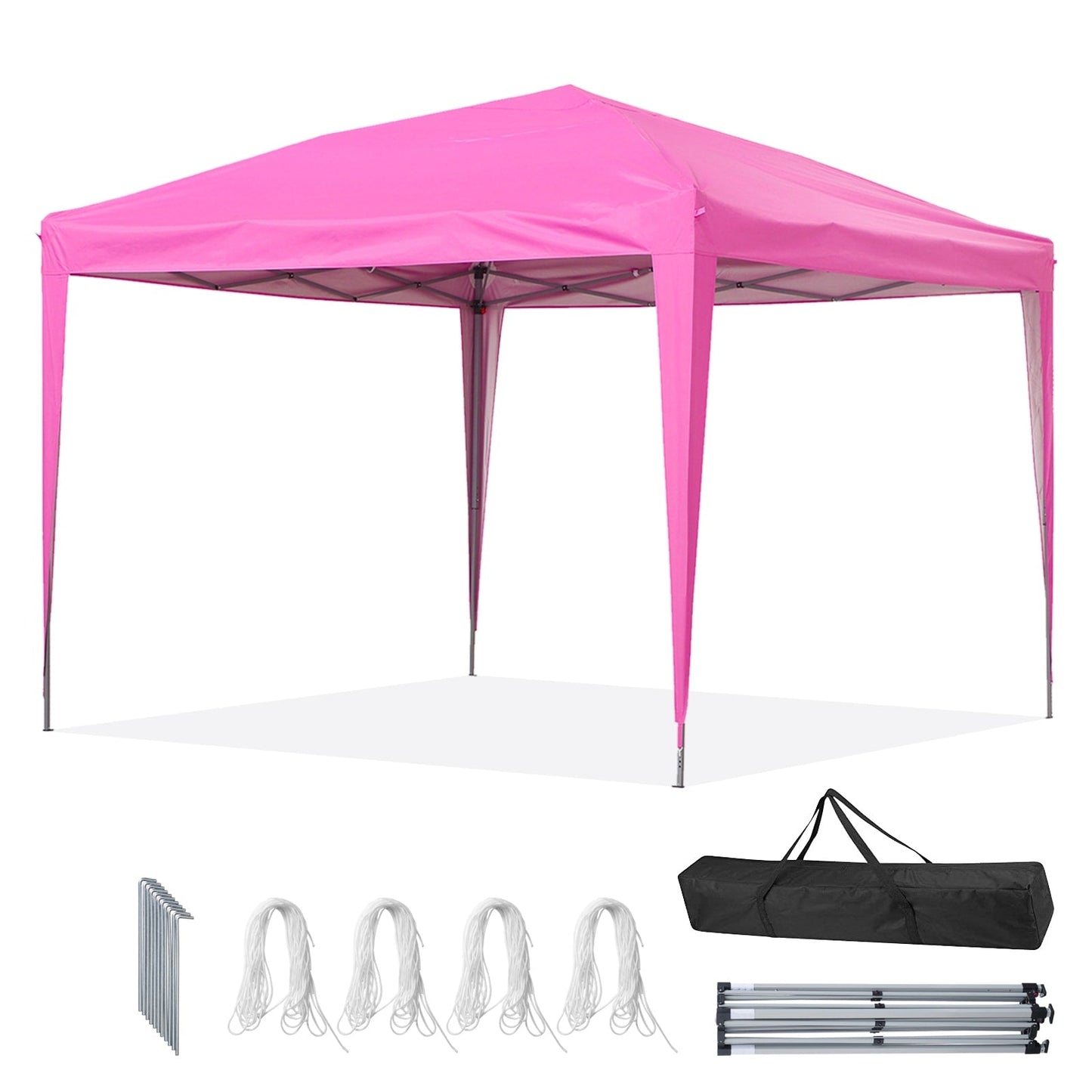 Tente de jardin pliante Zenova 10' x 10' pour extérieur, tonnelle, fête, mariage
