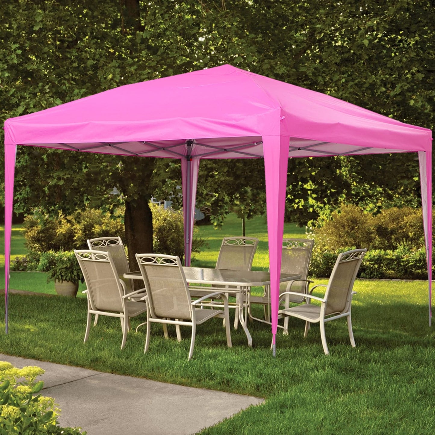 Tente de jardin pliante Zenova 10' x 10' pour extérieur, tonnelle, fête, mariage