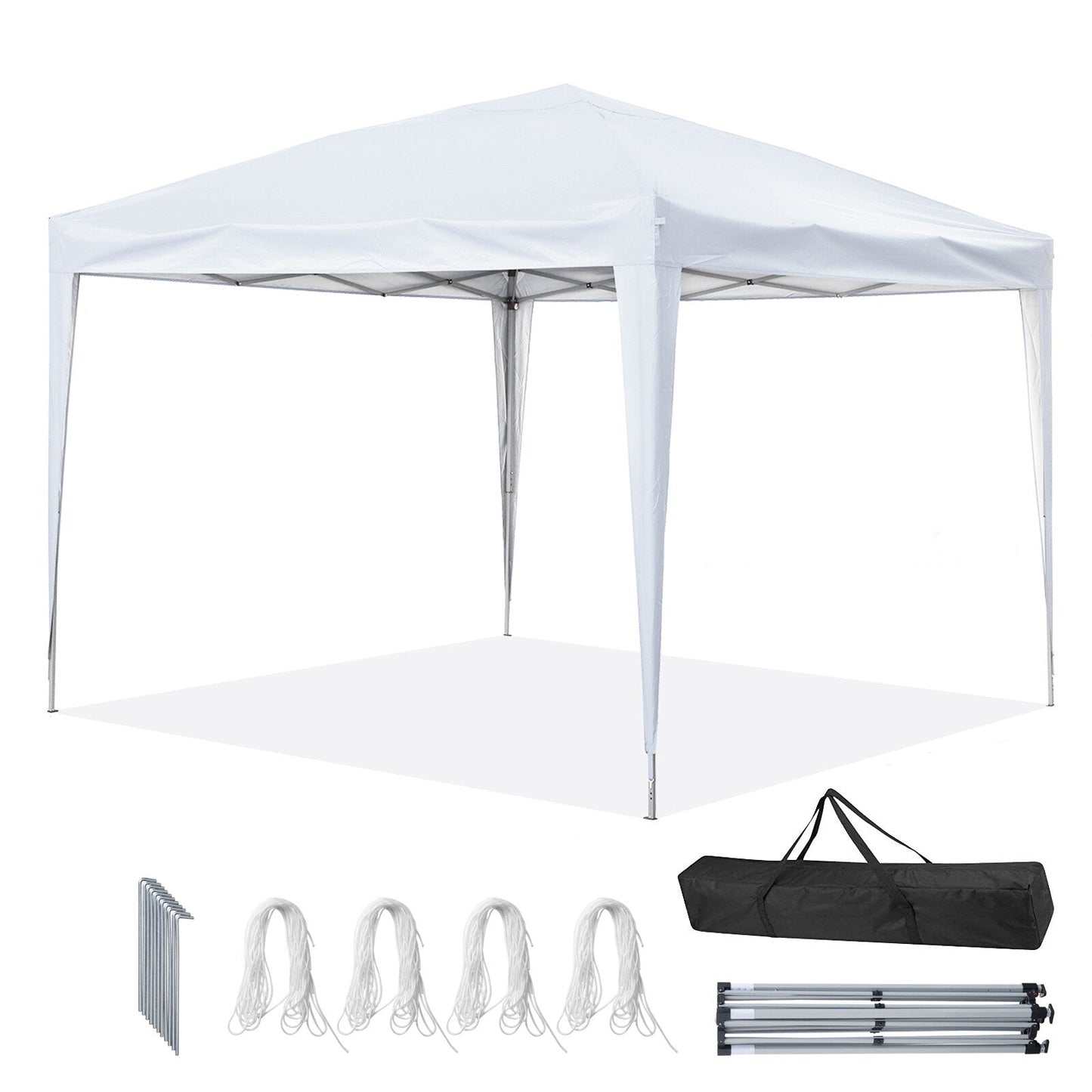 Tente de jardin pliante Zenova 10' x 10' pour extérieur, tonnelle, fête, mariage