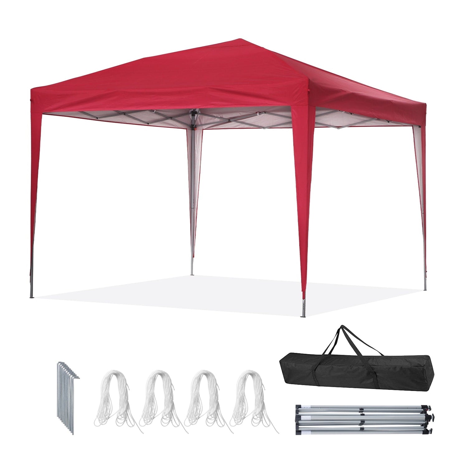 Tente de jardin pliante Zenova 10' x 10' pour extérieur, tonnelle, fête, mariage
